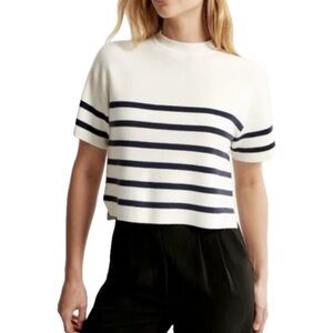 Abercrombie & Fitch Luxeloft Striped Sweater Tee